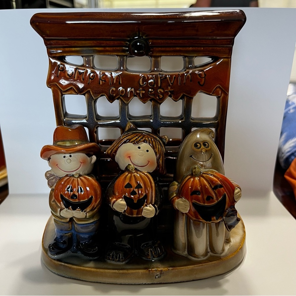 Yankee Candle Halloween Kids Pumpkin Carving Contest 2 Tea Light Holder